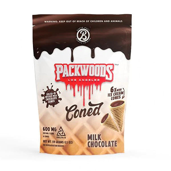 PACKWOODS CONED 6 MINI ICE CREAM CONES- MILK CHOCOLATE