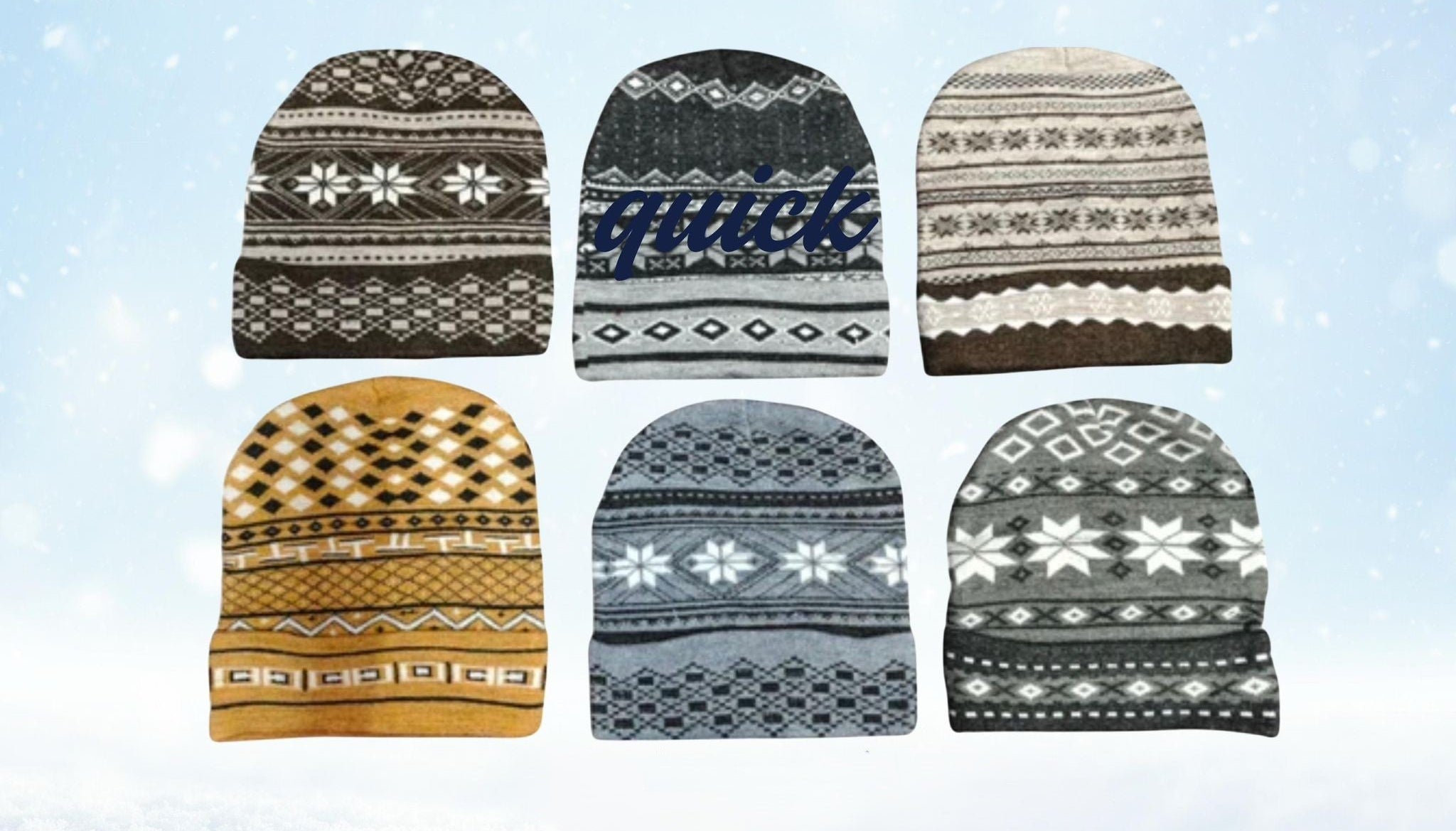 GM. MENS STOCKING HAT DISPLAY 1CT