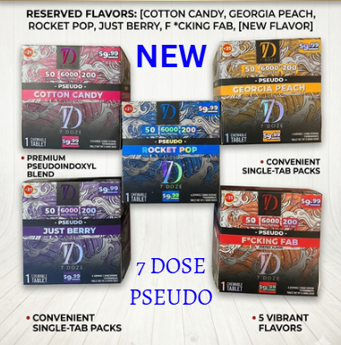 7 DOZE PSEUDO 200MG PER TABLET | (PP$9.99) | 1CT | ROCKET POP