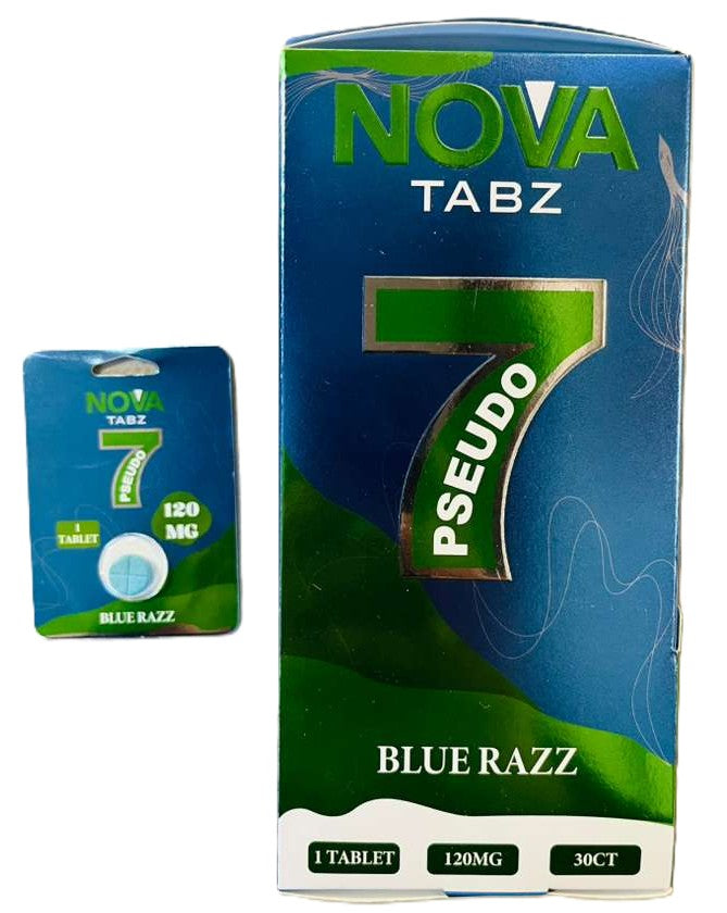 7NOVA PSEUDO TABZ 120MG PER TABLET | 1CT | BLUE RAZZ