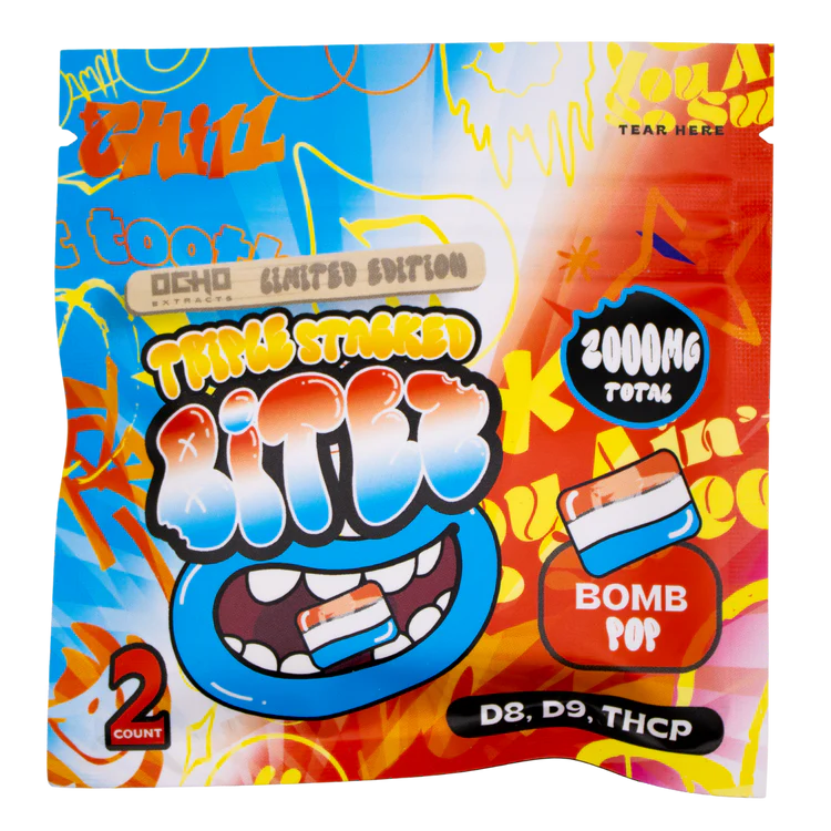BITEZ OCHO GUMMY D9+THCA+THCA-B+THCP | 2000MG PER BAG | BOMB POP- 1CT