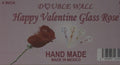HAPPY VALENTINE GLASS ROSE 1CT