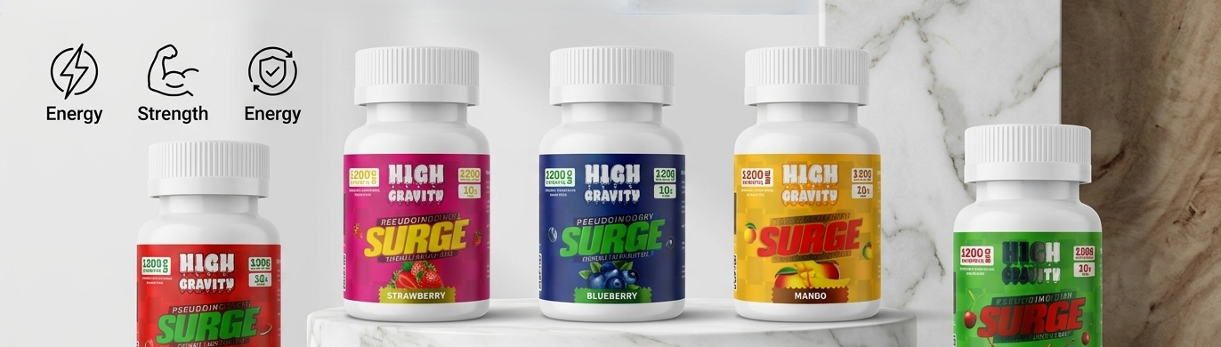 HIGH GRAVITY 1200MG PSEUDOINDOXYL SURGE 120MG PER TABLET JAR | 10CT | STRAWBERRY