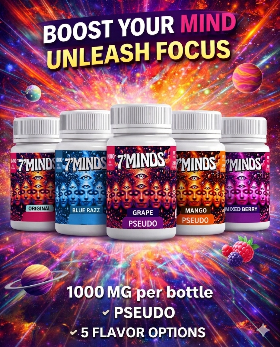 7MIND PSEUDO 200MG PER TABLET | 5CT JAR | MIXED BERRY