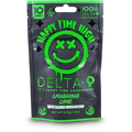 HAPPY TIME HIGH 100MG DELTA 9-THC LIVE ROSIN ENHANCED GUMMIES | 10CT BAG | LAUGHING LIME