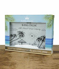 KING PALM ROLLING TRAY- GLASS- SMALL- BEACH
