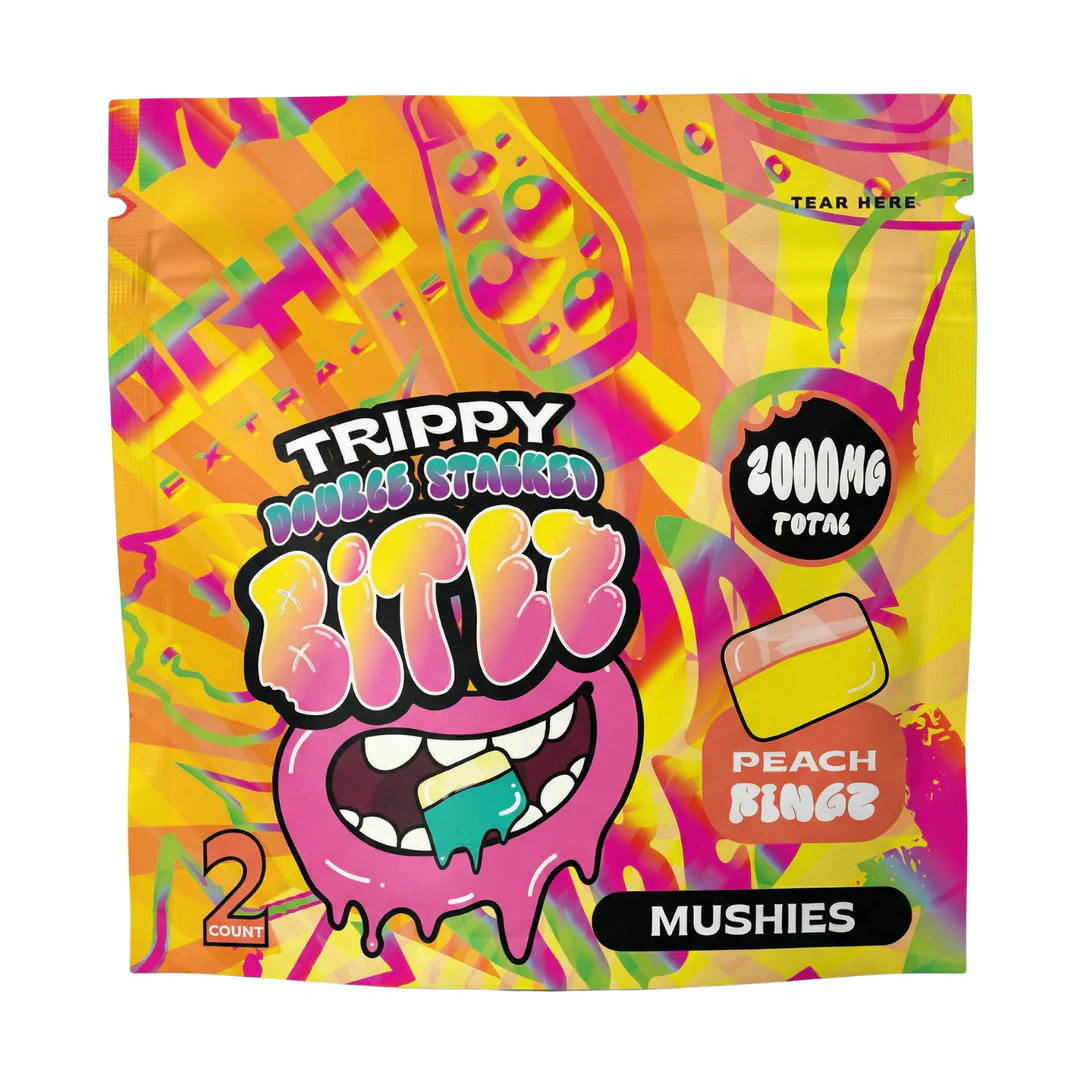 TRIPPY BITEZ MUSHIES  | BLACKBERRY WATERMELON+PEACH RINGZ- 1CT