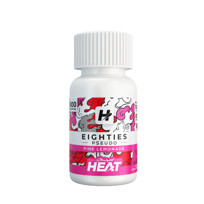 STRAIGHT HEAT EIGHTIES PSEUDO 80MG PER TABLET | 10CT JAR | PINK LEMONADE
