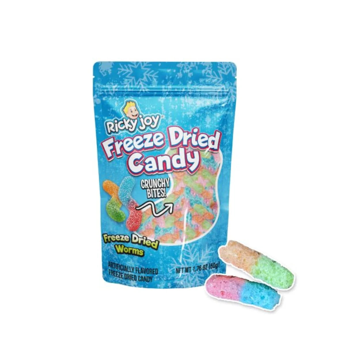 RICKY JOY KIDS CANDY | FREEZE DRIED CANDY | 1CT BAG | WORMS