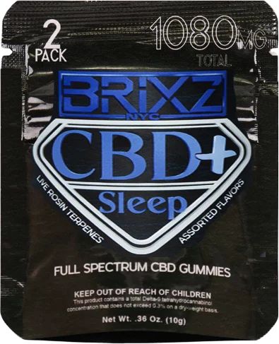 BRIXZ CBD GUMMY | CBD+LR+CBG+CBN | 1080MG TOTAL | 2CT  | SLEEP