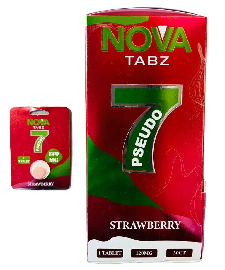 7NOVA PSEUDO TABZ 120MG PER TABLET | 1CT | STRAWBERRY