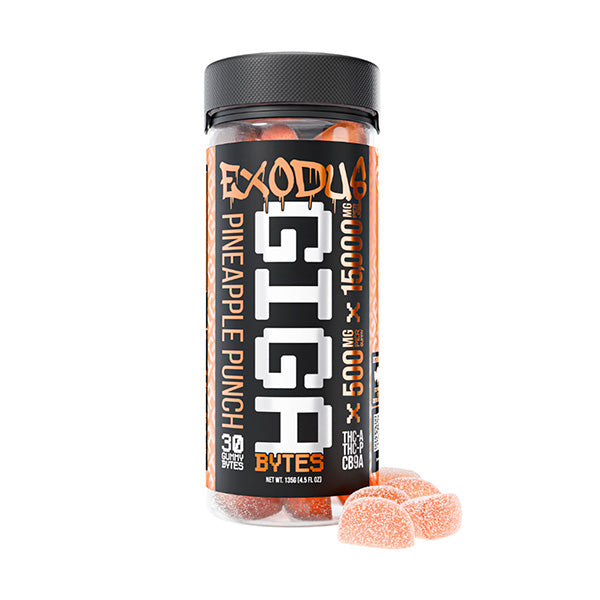 EXODUS GIGABYTES GUMMY | THC-A+THC-P+CB9A | 15,000MG PER JAR | 30CT PER PACK | PINEAPPLE PUNCH