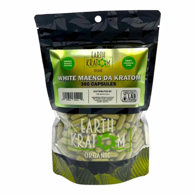 300ct Earth Kratom Capsules | WHITE MAENG DA