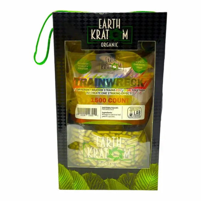 1500ct Earth Kratom Capsules | TRAINWRECK