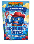 MUNCHSTER 3.38OZ SOUR BELT BITES CANDY | 1CT | RASPBERRY